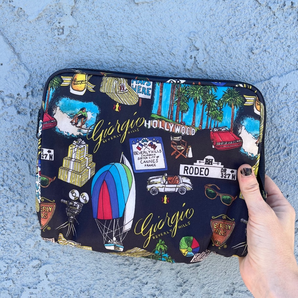 Nicole Miller Clutch or Make Up Cometic Bag Hollywood Beverly HIlls theme
